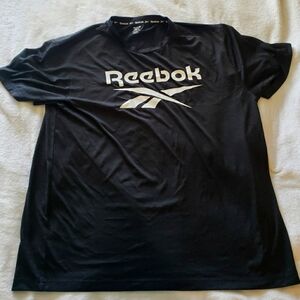 Reebok Big Logo On Front Mens Quick Dry Tshirt XXL Black